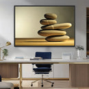 Fluvial Zen Stones Canvas Wall Art Print