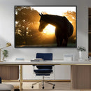Horse at Sunset Wall Art Animal Canvas Print