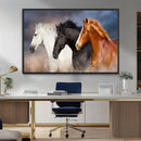 Animal Wall Art Three Horses Farmhouse Art Canvas, Framed by MyGreatCanvas | Canvas Wall Art Prints | Photo Prints & Wall Decor