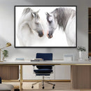 White Horse Wall Art Animal Canvas Print