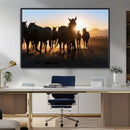 Horse Herd Wall Art Animal Canvas Print