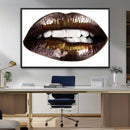 Close Up Lips Wall Art Canvas Print