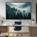 Captivating Misty Forest Wall Art Premium Canvas Print a