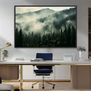 Captivating Misty Forest Wall Art Premium Canvas Print a