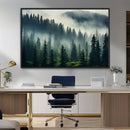 Captivating Misty Forest Wall Art Premium Canvas Print a