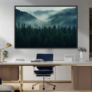 Captivating Misty Forest Wall Art Premium Canvas Print,