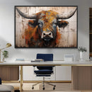 Scottish Highland Cow Cattle Art Print on Wood Style by MyGreatCanvas | Canvas Wall Art Prints | Photo Prints & Wall Decor