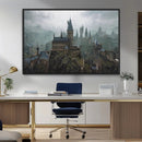 Disney Castle Wall Art Canvas Print, Living Kids Home Room