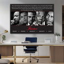 Thinker Quintet Canvas Wall Art – Martin, Obama, Malcolm X,