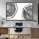 Abstract Large Tree Rings – Minimalist Black and White Wood