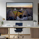 Dodger Stadium Sunset Game Triple Canvas Wall Art - Los