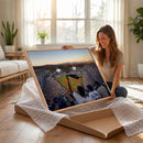 Dodger Stadium Sunset Game Triple Canvas Wall Art - Los