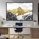 Gold Abstract Mountains Wall Art Print on Canvas, Nature