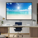 Blue Ocean Wall Art Canvas Print - Tranquil Ocean Paradise