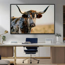 Texas Bull Longhorn Wall Art Canvas Print for Farm House by MyGreatCanvas | Canvas Wall Art Prints | Photo Prints & Wall Decor