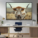 Texas Cow Longhorn Wall Art Canvas Print for Farm House Wall by MyGreatCanvas | Canvas Wall Art Prints | Photo Prints & Wall Decor