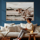 Texas Longhorn Canvas Wall Art Print – Majestic Western by MyGreatCanvas | Canvas Wall Art Prints | Photo Prints & Wall Decor