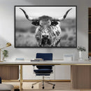 Texas Cow Longhorn Wall Art Canvas Print for Farm House Wall by MyGreatCanvas | Canvas Wall Art Prints | Photo Prints & Wall Decor