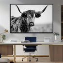 Texas Highland Cow Longhorn Canvas Print - Rustic Farmhouse by MyGreatCanvas | Canvas Wall Art Prints | Photo Prints & Wall Decor