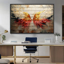 Abstract Angel Wings Canvas Wall Art – Framed and Ready to
