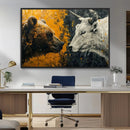 Bear and Bull Wall Art Canvas Print – Abstract Animal by MyGreatCanvas | Canvas Wall Art Prints | Photo Prints & Wall Decor