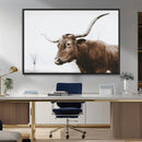 Rustic Bull Wall Art Canvas Print – Modern Longhorn
