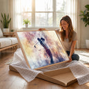 Abstract Watercolor Golf Player Wall Art Canvas Print
