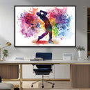 Colorful Golfer Swing Wall Art Canvas Print - Ready to Hang, by MyGreatCanvas | Canvas Wall Art Prints | Photo Prints & Wall Decor