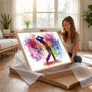 Colorful Golfer Swing Wall Art Canvas Print - Ready to Hang,