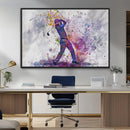 Watercolor Golf Swing Wall Art Canvas Print | Vibrant