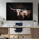 Texas Longhorn Wall Art Canvas Print | Western Ranch Decor |