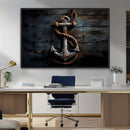 3 Panel Grunge Abstract Anchor Wall Art Canvas Print Set