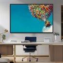Carl Fredricksen, Up Movie Wall Art, Colorful Balloon House
