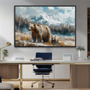 Bear and Baby Bear Wall Art Canvas Print