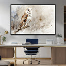 Barn Owl Wall Art | Watercolor Canvas Print | Perfect for