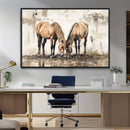 Vintage Horses Wall Art | Ready to Hang and Framed Triptych by MyGreatCanvas | Canvas Wall Art Prints | Photo Prints & Wall Decor