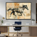 Chines Style Running Horse Western Wall Art | Farmhouse Wall
