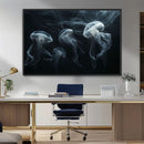 Jellyfish Wall Art Canvas Print, Elegant Wall Decor