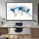 Flight Route Map Wall Art Canvas Print, Abstract Air Traffic