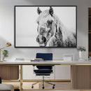 White Horse Wall Art | Ready to Hang and Framed | Winter