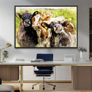 Curious Cows Farmhouse Wall Art | Ready to Hang and Framed