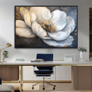 White Magnolia Flower Wall Art Canvas Print | Abstract
