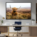 Scottish Highland Cow Canvas Wall Art – Rustic Farmhouse