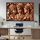 Indian Woman Statue Wall Art Canvas Print