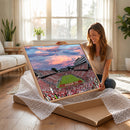Carter-Finley Stadium Art Sunset Game Triple Canvas Wall Art
