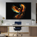 Fiery Phoenix Canvas Print | Ready to Hang Wall Art | Bold