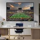 University of Michigan Wolverines Print Canvas, Football