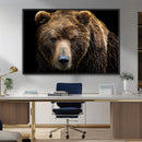 Grizzly Brown Bear Canvas Wall Art, Wildlife Animal Canvas