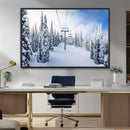 Winter Ski Lift Wall Art Print - Landscape Wall Art | Snowy