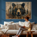 Abstract 399 Bear Wall Art | Rustic Cabin Wall Decor with